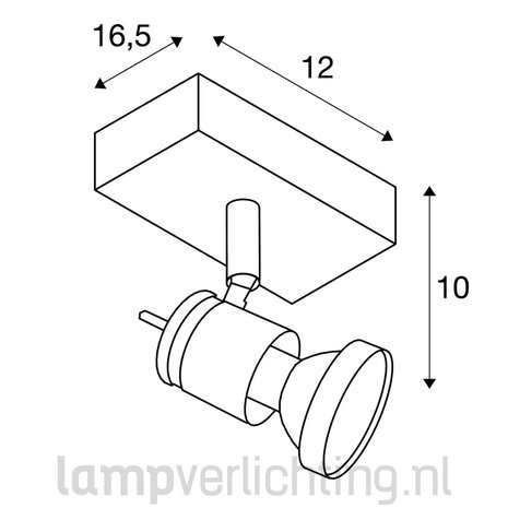Plafondspot GU10 Aluminium