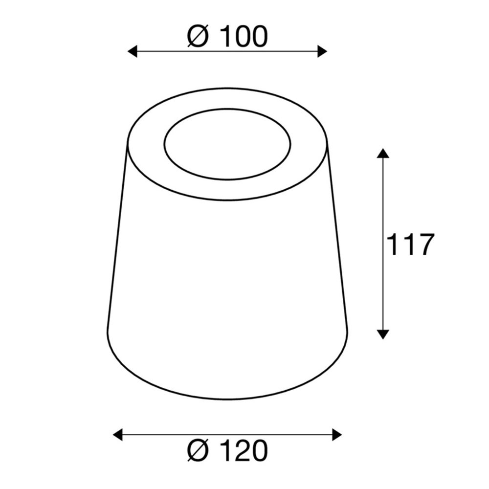 Vloerspot Rond Beton GU10 IP65