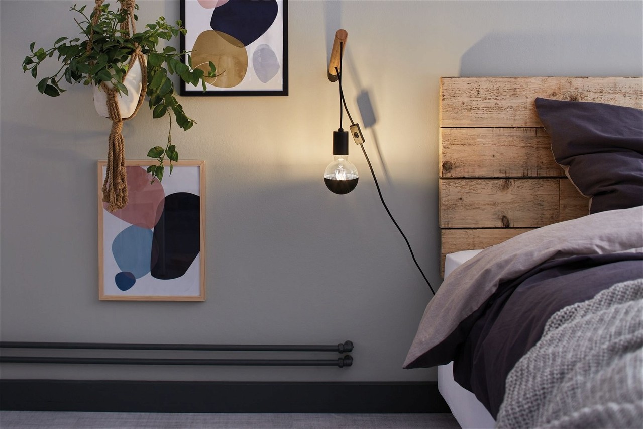 LED Filament Dimbaar E27 95mm Kop Zwart