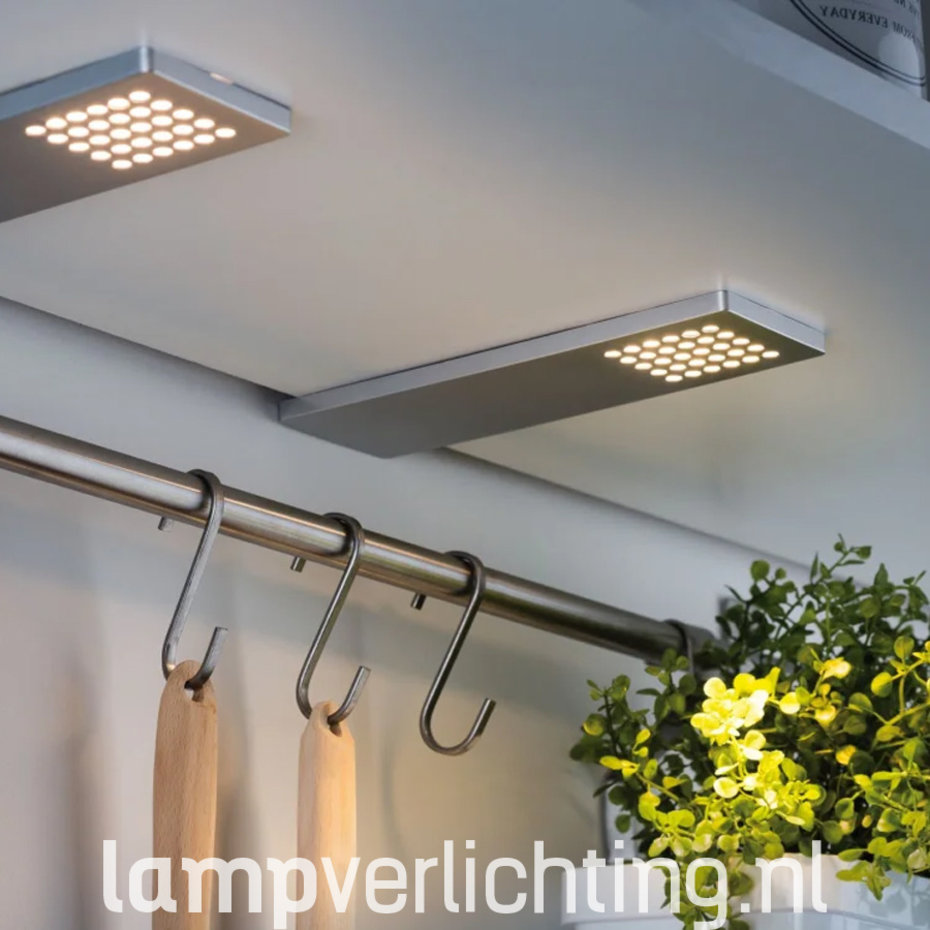LED Meubelverlichting Plat 7mm - Opbouw - Set van 3 spots met voeding ...