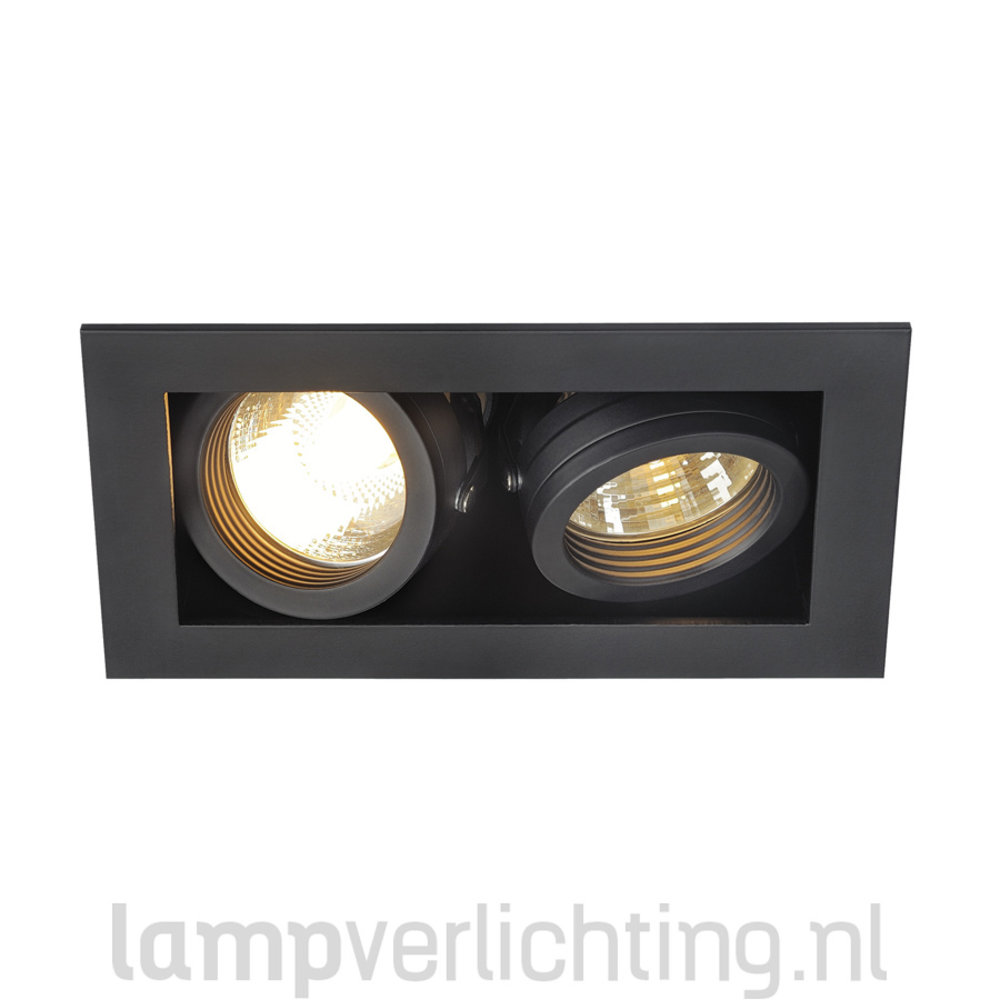 Inbouwspot Box GU10 Dubbel Inbouwspot Box GU10 Dubbel
