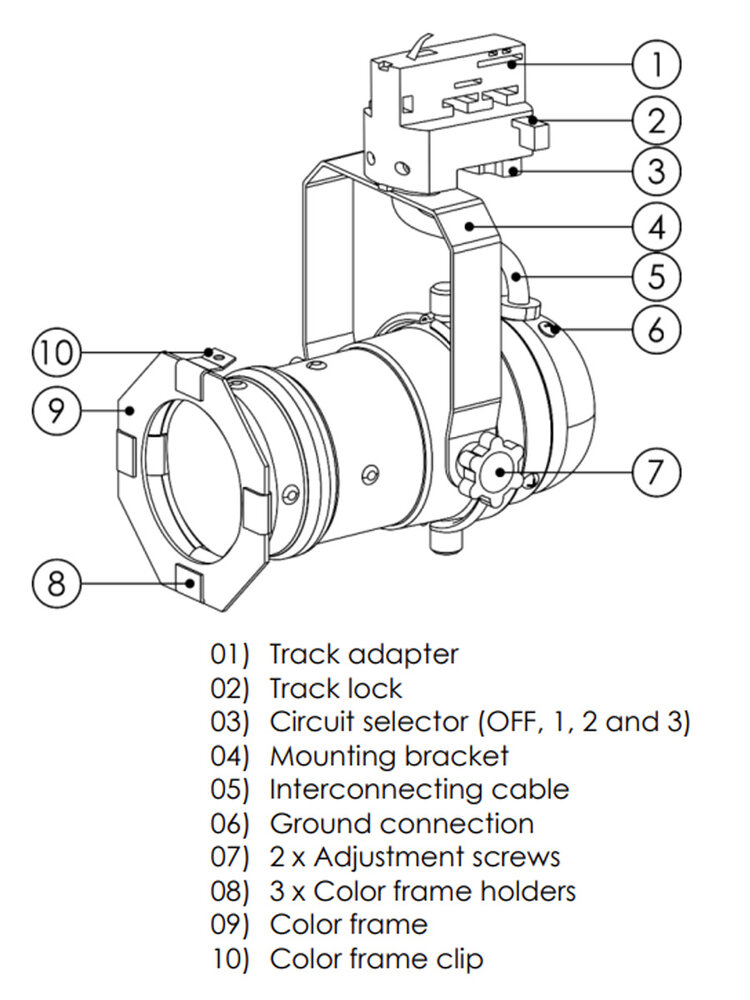 3-Fase Railspot Theater 10W Dim-to-warm 3-Fase Railspot Theater 10W Dim-to-warm