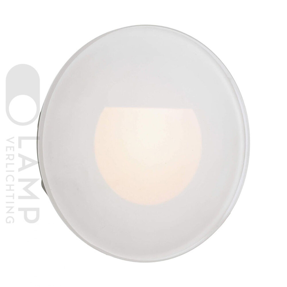 Wand Inbouwspot Dimbaar 230V Rond Glas Wand Inbouwspot Dimbaar 230V Rond Glas