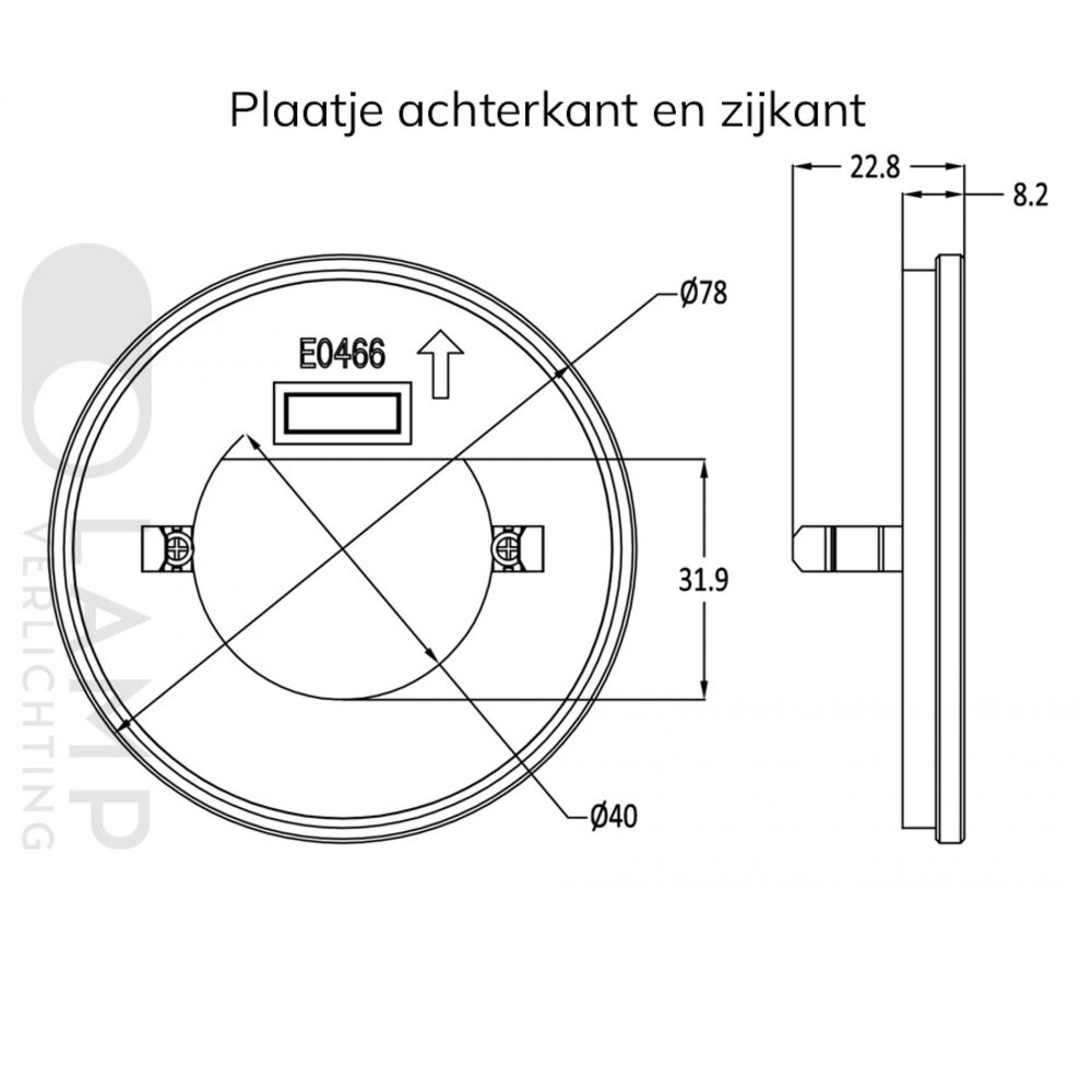 Wand Inbouwspot Dimbaar 230V Rond Glas Wand Inbouwspot Dimbaar 230V Rond Glas