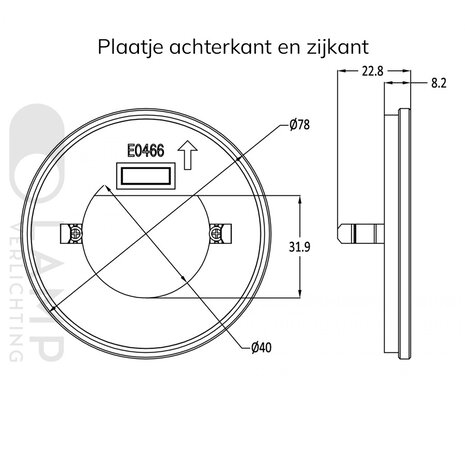 Wand Inbouwspot Dimbaar 230V Rond Glas Wand Inbouwspot Dimbaar 230V Rond Glas