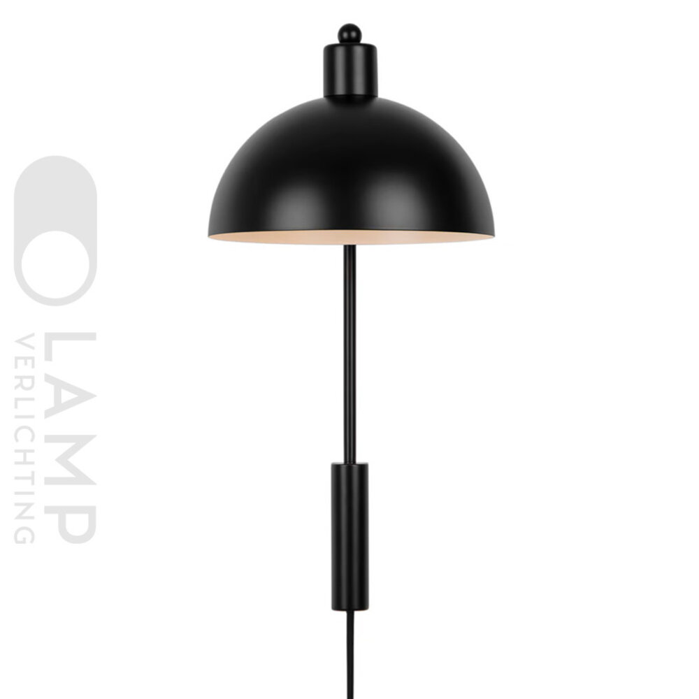 Wandlamp Metaal Zwart Rond E14 Wandlamp Metaal Zwart Rond E14