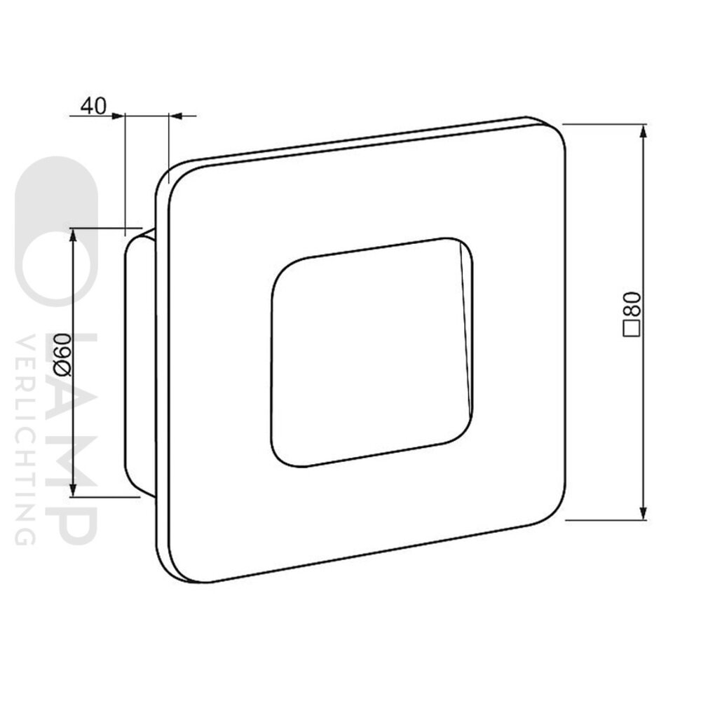 Inbouwdoos Wandspot Trap 230V Inbouwdoos Wandspot Trap 230V