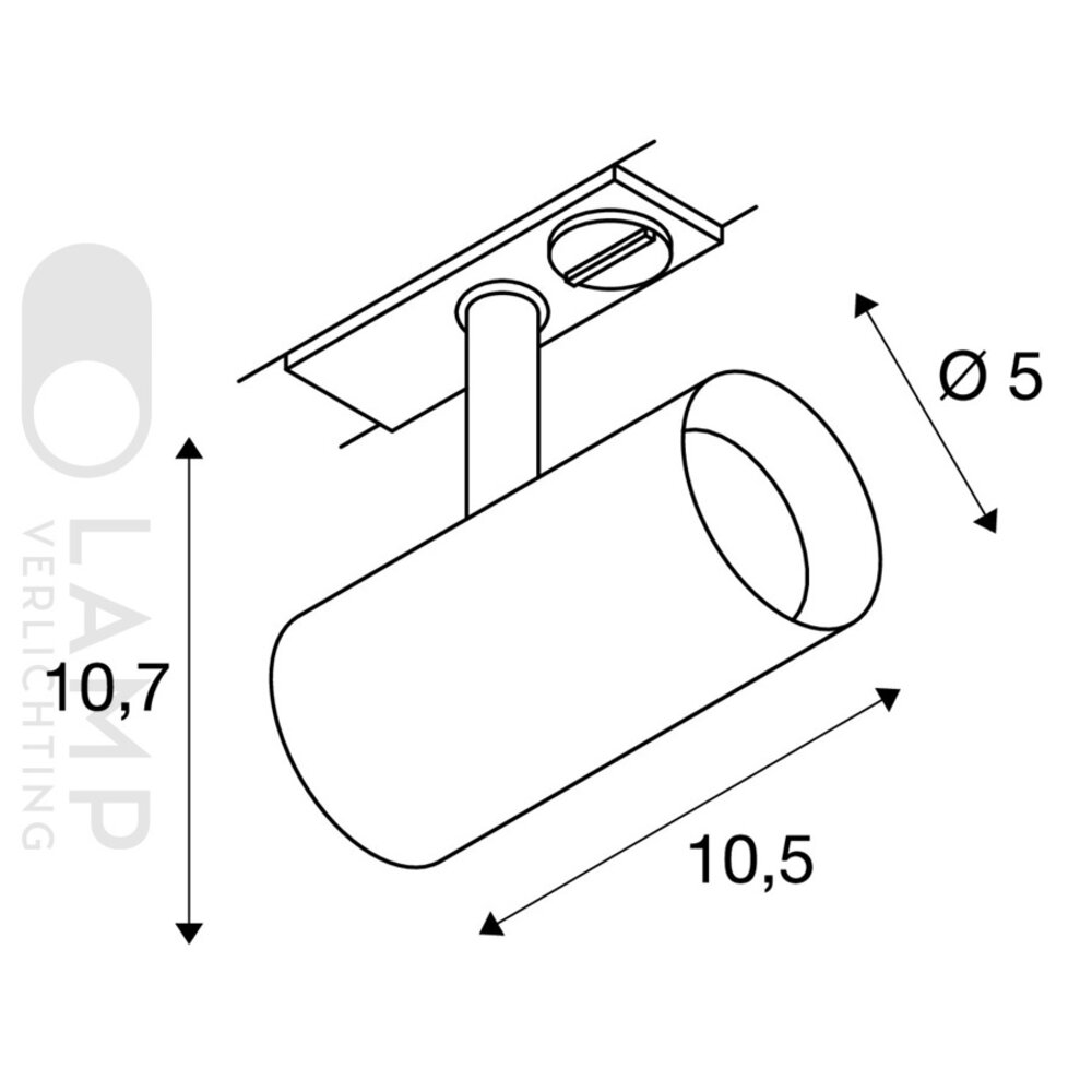 Railspot LED Dimbaar 6W 1-Fase