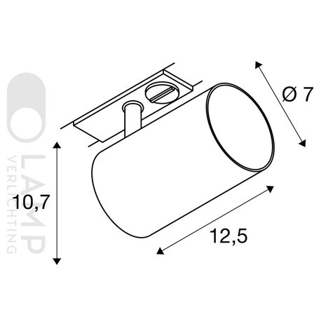 Railspot GU10 Tube 1-Fase