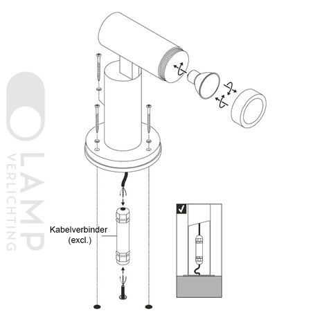 Buitenspot GU10 op Paal Hoog Buitenspot GU10 op Paal Hoog