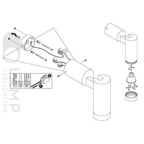 Buitenspot GU10 Wand Plafond IP65
