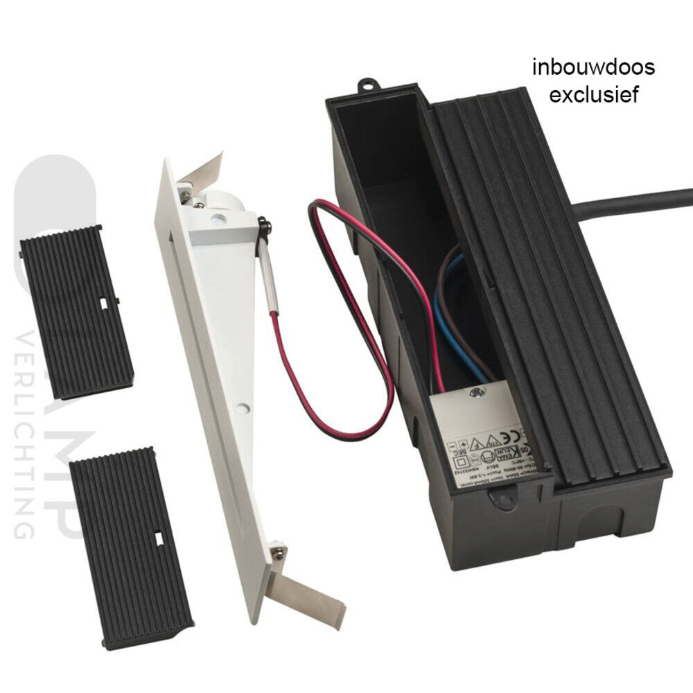 Wand Inbouwspot Gleuf Verticaal Lang