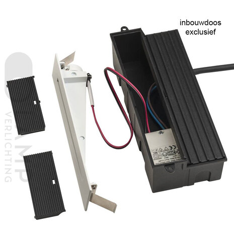 Wand Inbouwspot Gleuf Verticaal Lang