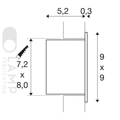 Trapverlichting Inbouwspot Indirect 230V Trapverlichting Inbouwspot Indirect 230V