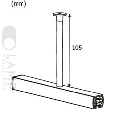 Lux Rail Afstandhouder 10 cm Lux Rail Afstandhouder 10 cm
