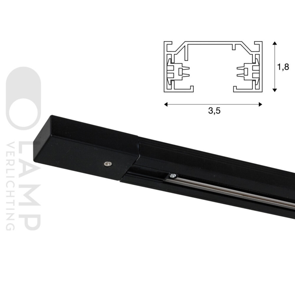 1-Fase Rail Spanningsrail 2 meter