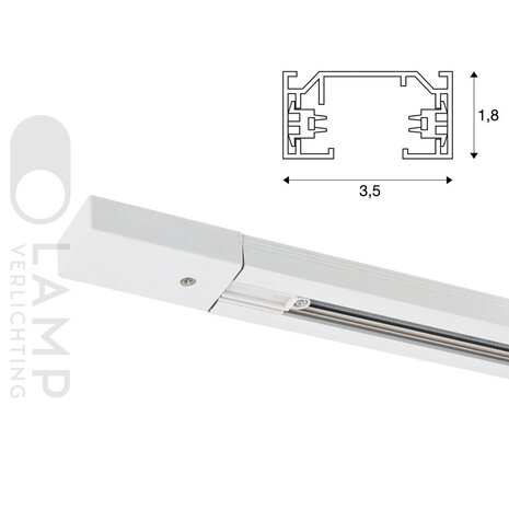 1-Fase Rail Spanningsrail 2 meter