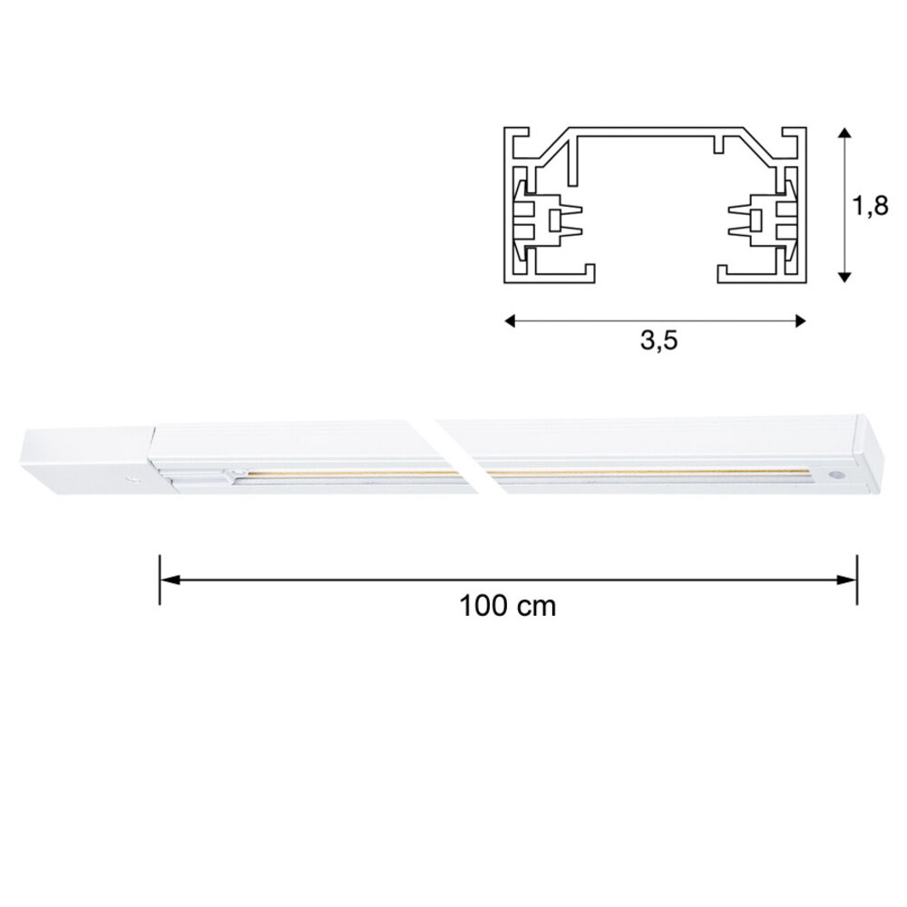 1-Fase Rail Spanningsrail 1 meter 1-Fase Rail Spanningsrail 1 meter