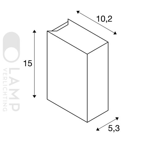 Gevelspot Hoekig Up Down IP44 Led 8W Gevelspot Hoekig Up Down IP44 Led 8W