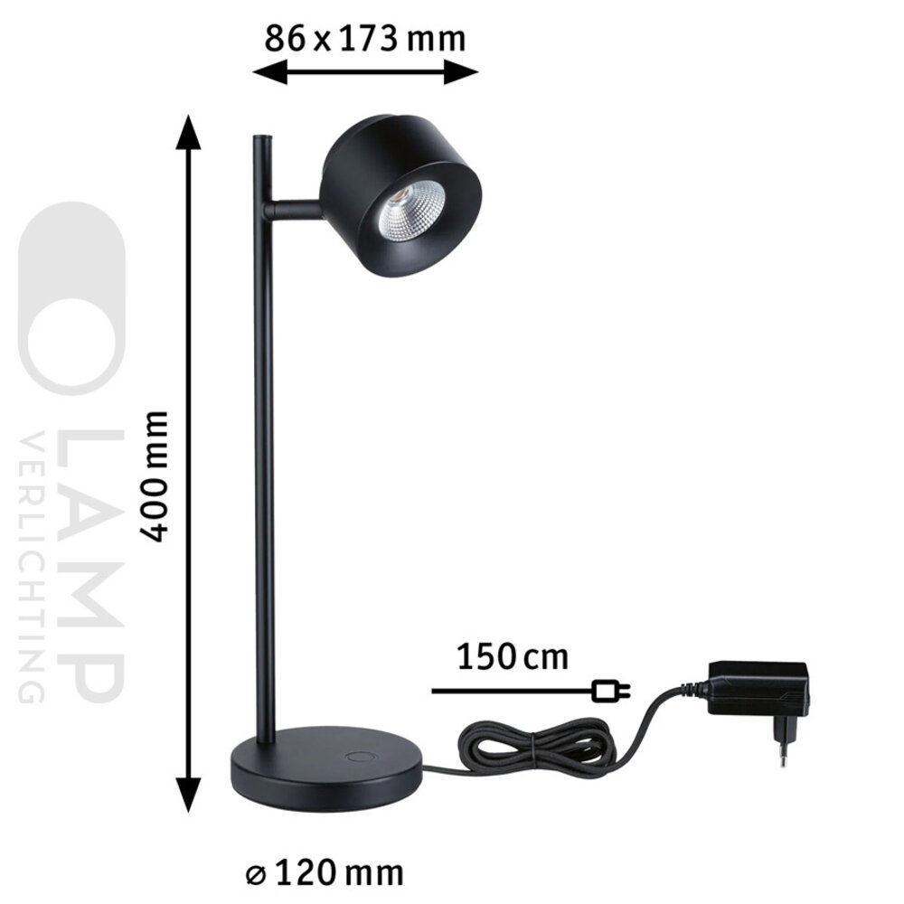 LED Tafelspot met 3-staps dimmer LED Tafelspot met 3-staps dimmer