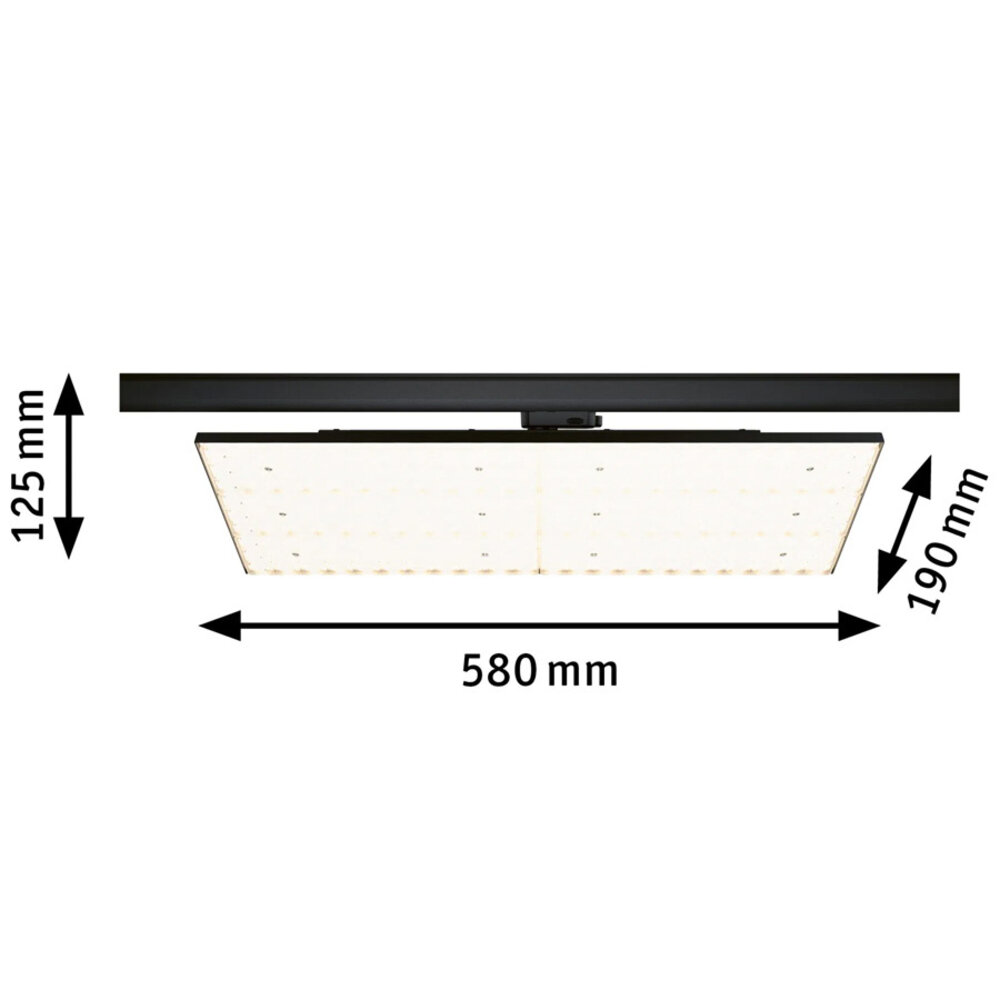 3-Fase Rail LED Paneel 58x19 cm 3-Fase Rail LED Paneel 58x19 cm
