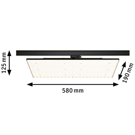 3-Fase Rail LED Paneel 58x19 cm 3-Fase Rail LED Paneel 58x19 cm