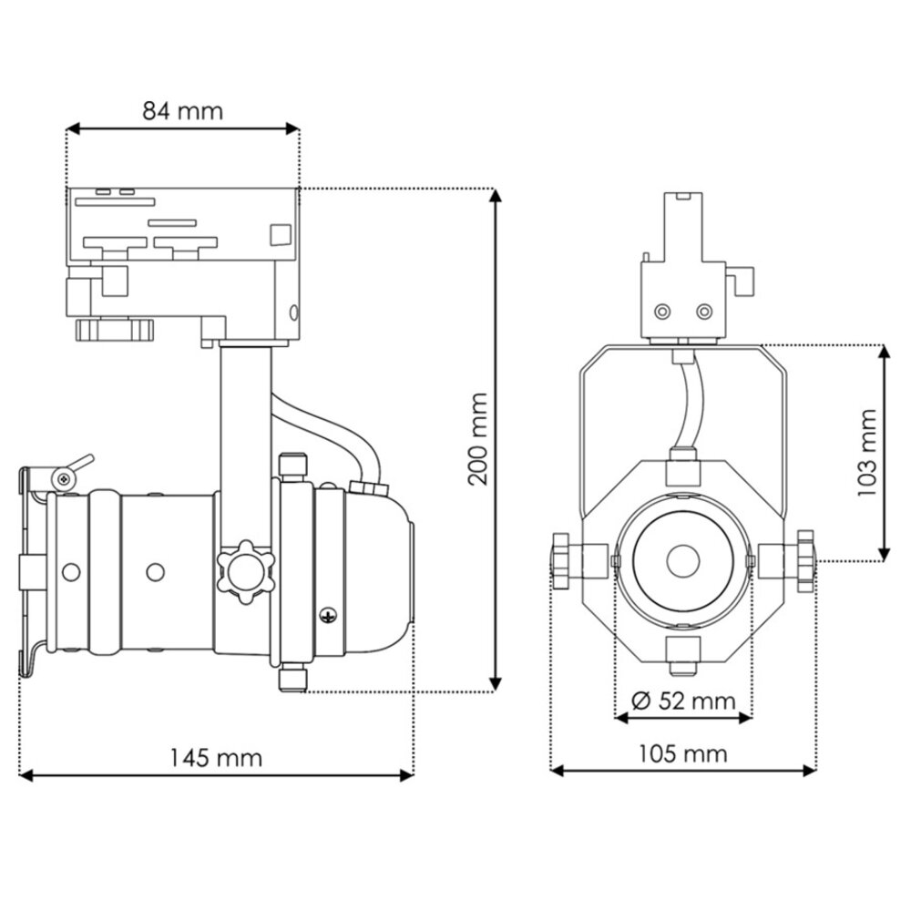 3-Fase Railspot Theater 10W Dim-to-warm 3-Fase Railspot Theater 10W Dim-to-warm