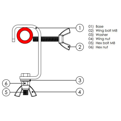 Buisklem Haak Zwart Buisklem Haak Zwart