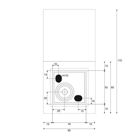 Wandlamp Buiten Opaal Vierkant E27 Wandlamp Buiten Opaal Vierkant E27