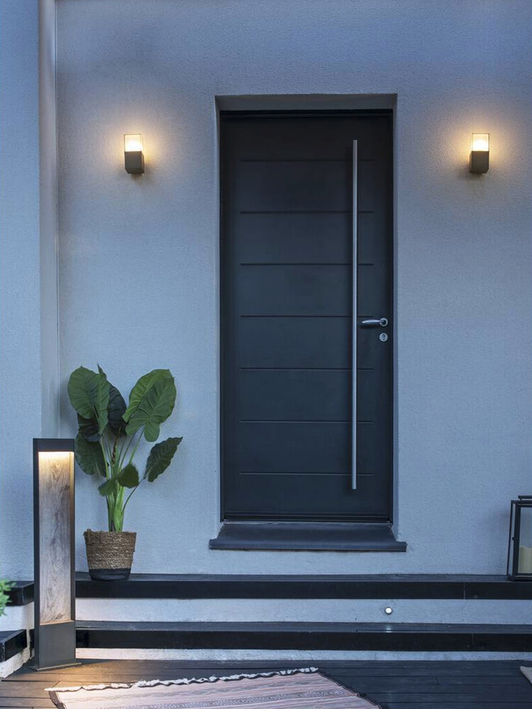 Wandlamp Buiten Opaal Vierkant E27 Wandlamp Buiten Opaal Vierkant E27