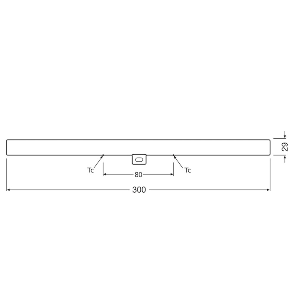 Linestra LED Buislamp 30cm S14d Dimbaar Linestra LED Buislamp 30cm S14d Dimbaar