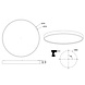 Plafondlamp XXL Plat Rond 75 cm LED Dimbaar Plafondlamp XXL Plat Rond 75 cm LED Dimbaar