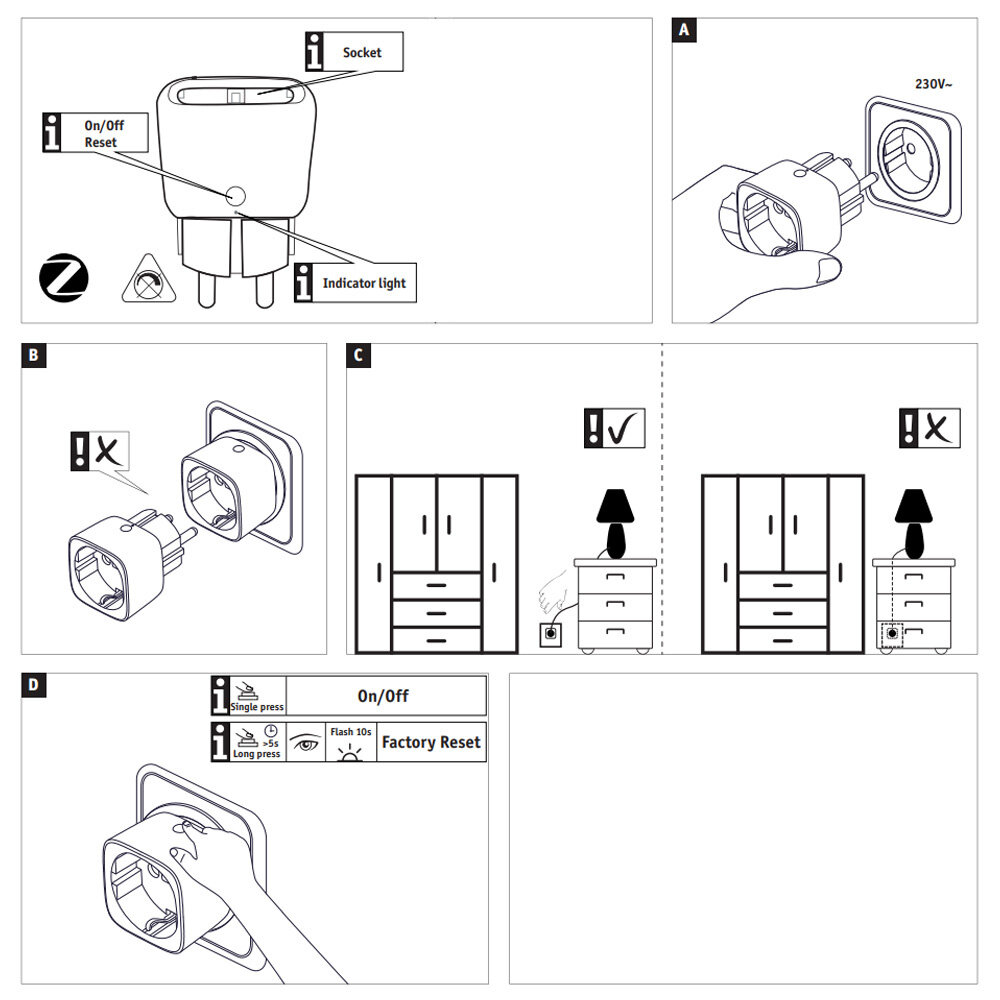Stekkerschakelaar Smart Zigbee Stekkerschakelaar Smart Zigbee