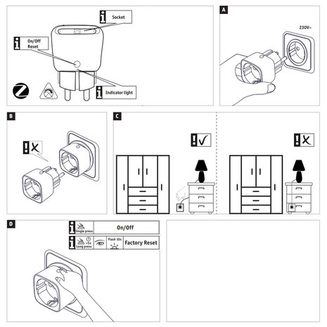 Stekkerschakelaar Smart Zigbee Stekkerschakelaar Smart Zigbee