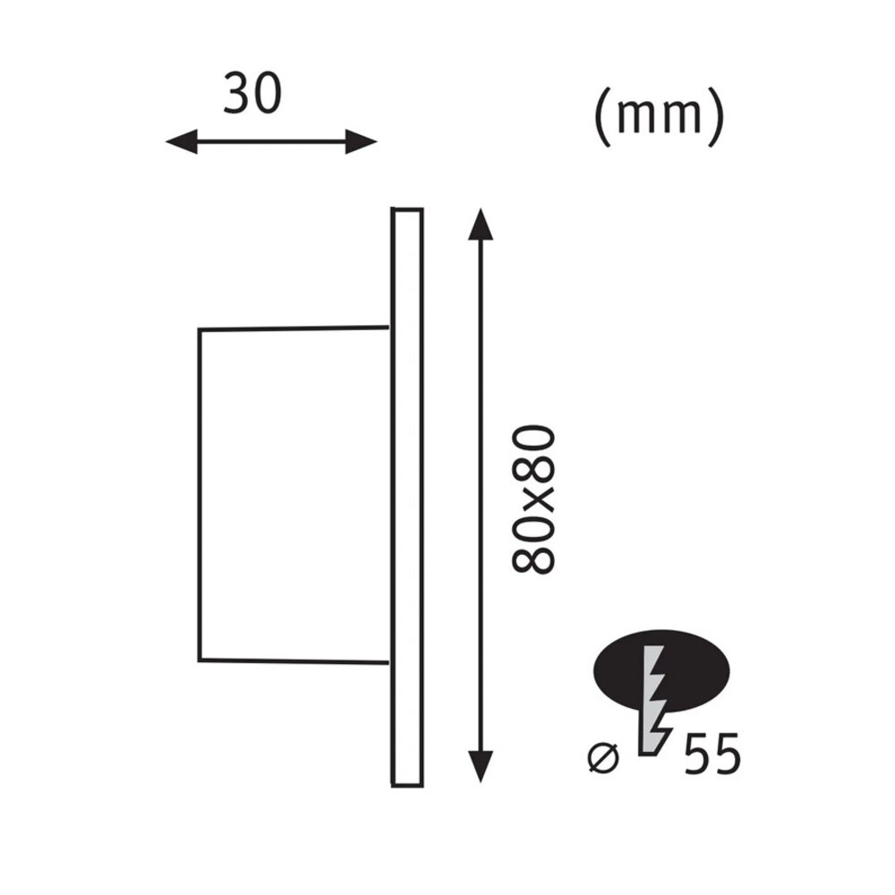 Inbouwspot Vierkant 230V voor inbouwdoos Inbouwspot Vierkant 230V voor inbouwdoos