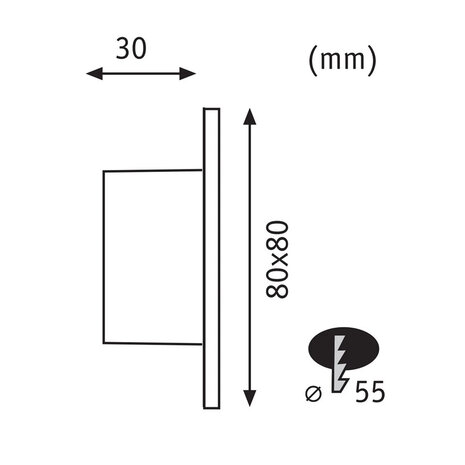 Inbouwspot Vierkant 230V voor inbouwdoos Inbouwspot Vierkant 230V voor inbouwdoos