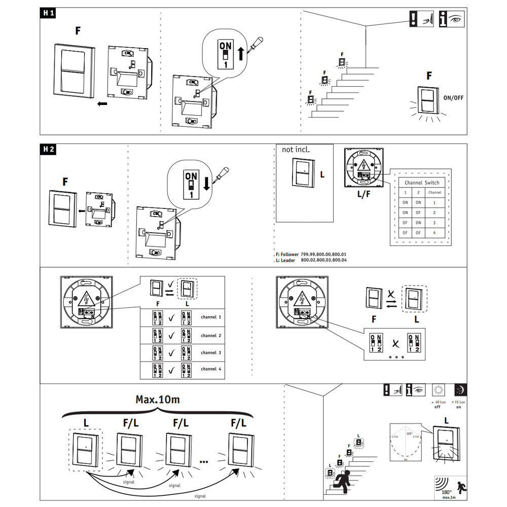 Wand inbouwspot Connect met Volgfunctie Wand inbouwspot Connect met Volgfunctie