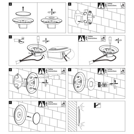Wand Inbouwspot Japandi voor Inbouwdoos 230V