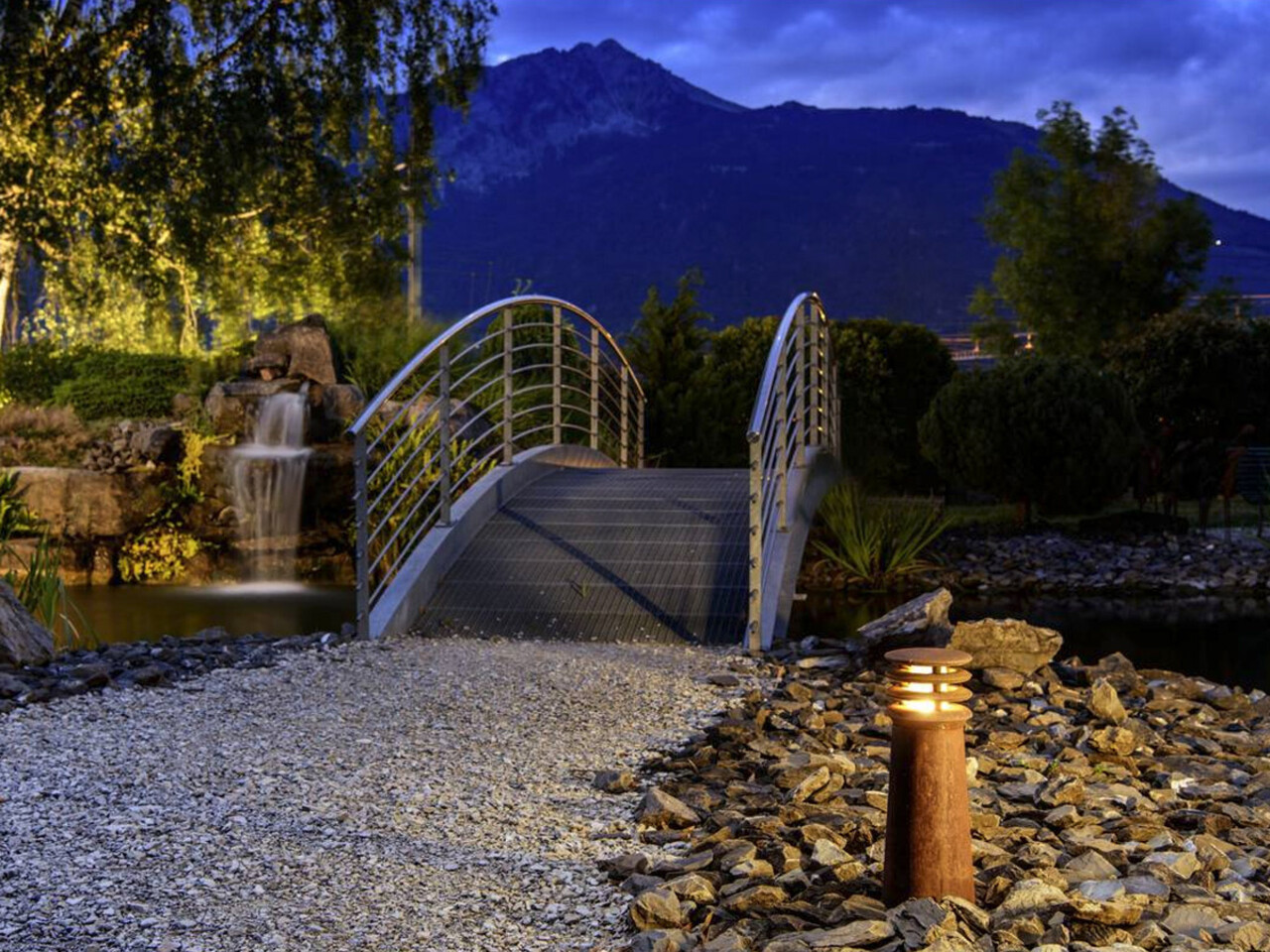 Buitenlamp Cortenstaal Lamel 40 cm E27