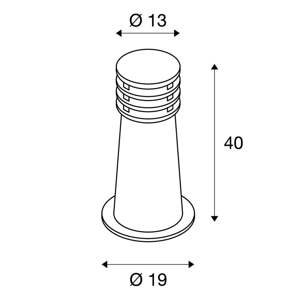 Buitenlamp Cortenstaal Lamel 40 cm E27