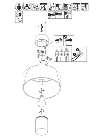 Plafondlamp Industrieel Cilinder IP65 E27 Plafondlamp Industrieel Cilinder IP65 E27