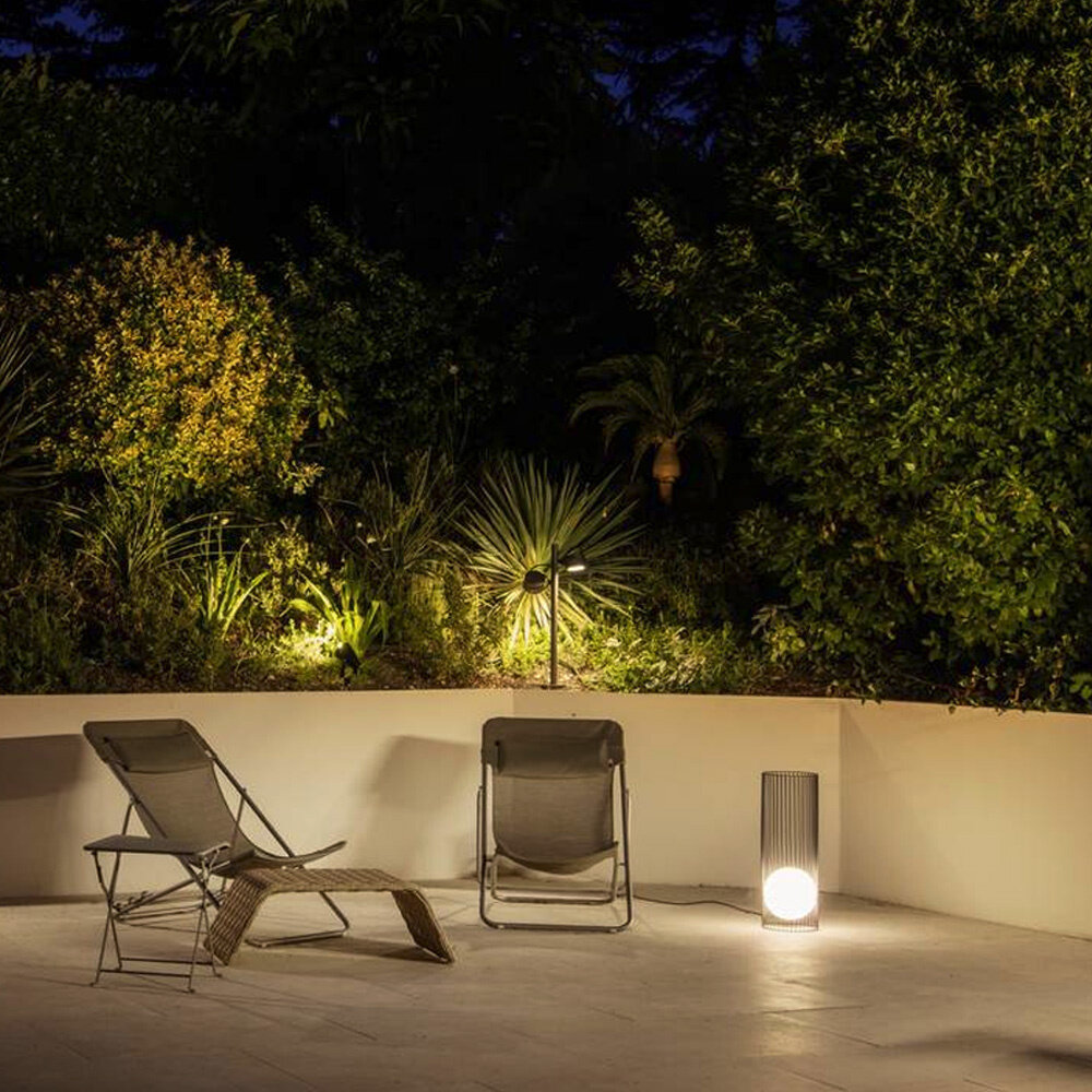 Vloerlamp Japandi Cilinder Bol IP65