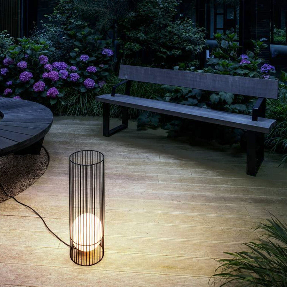 Vloerlamp Japandi Cilinder Bol IP65