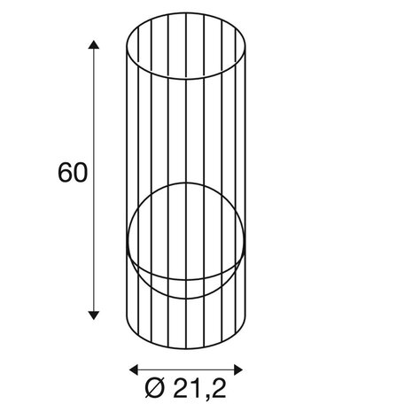 Vloerlamp Japandi Cilinder Bol IP65