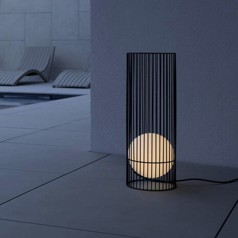Luxe Vloerlamp Kooi met Bol 60 cm - IP65