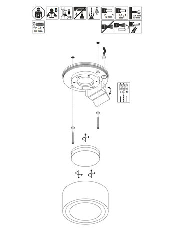 Platte Plafondlamp Klein Rond IP44