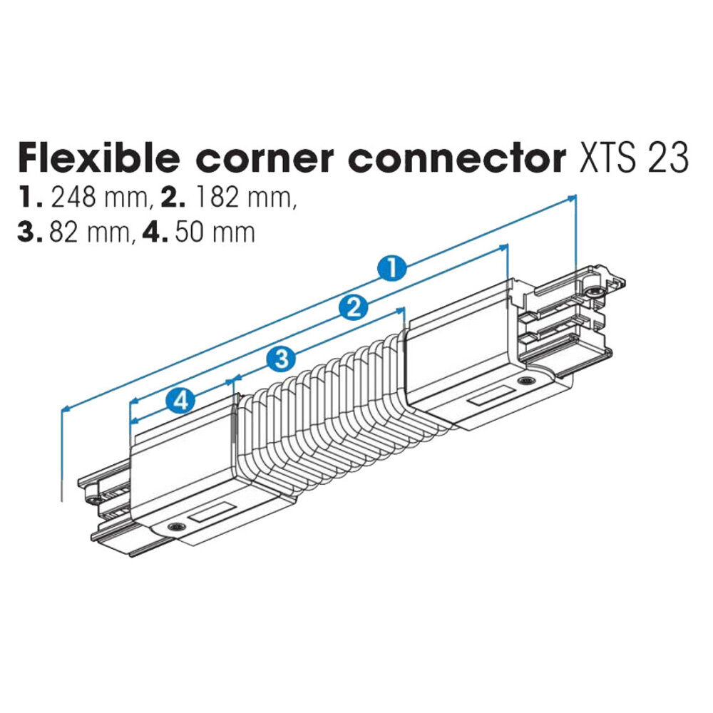 3-Fase Rail Flexibele Connector 3-Fase Rail Flexibele Connector