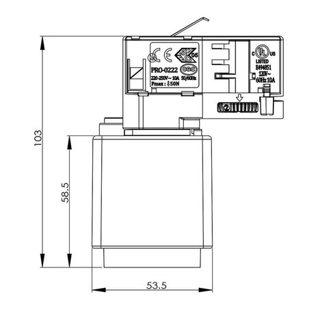 3-Fase Rail Contactdoos