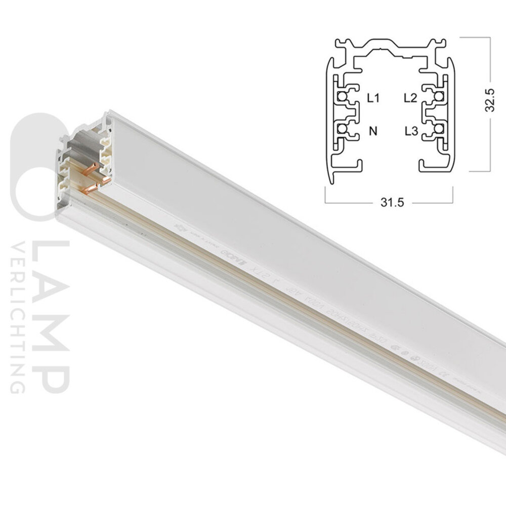 3-Fase Rail 1 meter - XTS 4100