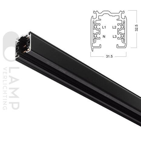 3-Fase Rail 1 meter - XTS 4100